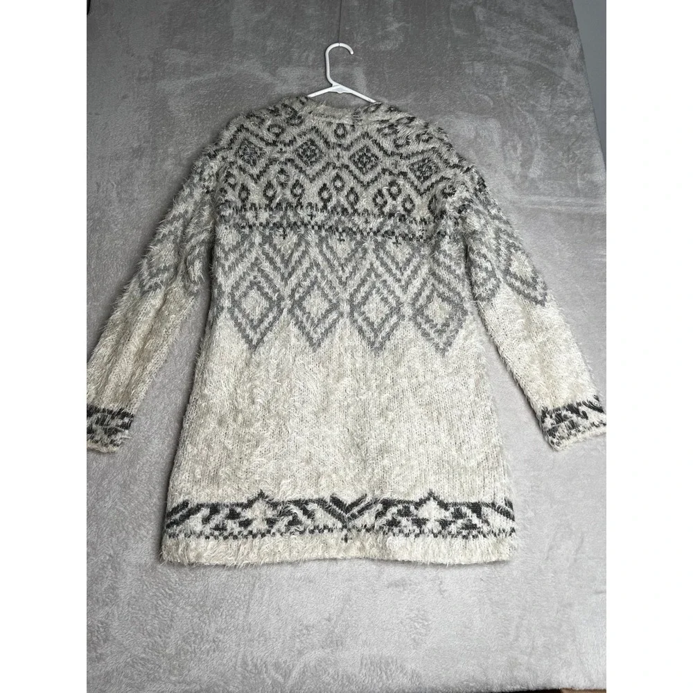 Eddie Bauer Women's Geometric Knit‎ Cardigan Sweater Fair Isle Boho Size Medium